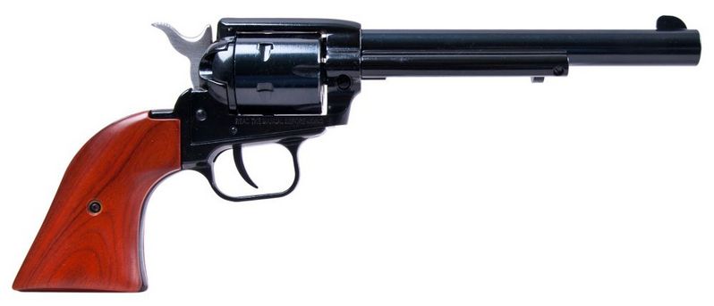 Heritage Manufacturing Rough Rider .22 LR/.22 WMR Revolver, Black Standard, 6.5-inch Barrel, Cocobolo Grips