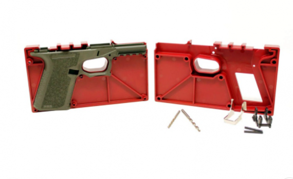 Polymer80 PF940C 80% Compact Pistol Frame and Jig Kit - OD Green (Glock 19/23/32 Compatible)