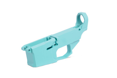 Robin’s Egg Blue Cerakoted Billet AR-15 80% Lower Receiver